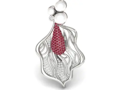 diamond Earring 3D print model 3