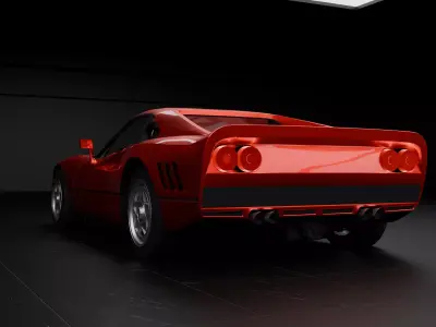 ferrari 288 gto  Free low-poly 3D model