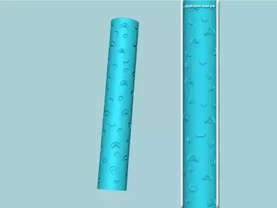 Texture Roll 72 Super Mario Negative - Fondant Decoration Maker 3D print model