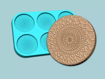 Cookie Mould 05 - Biscuit Silicon Molding 3D print model