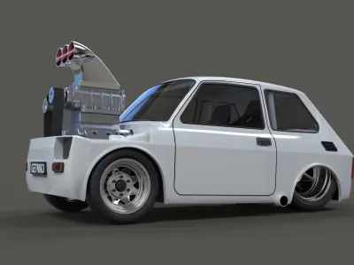 Crazy Fiat 126p 3D model