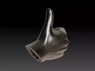 Hanger Thumbs Up made for 3D Printing 3D print model