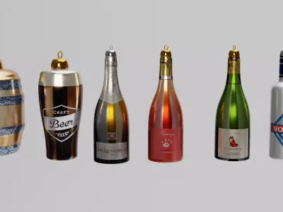 Christmas Alco-set 3D model 3D model