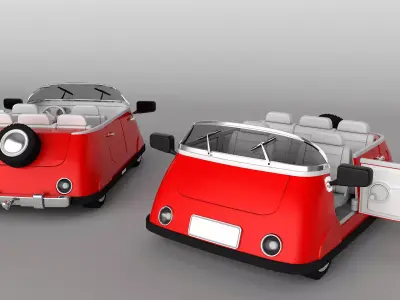 3D model Cartoon Car  3D model