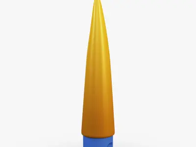 Cosmetic cream tube v 2 3D model