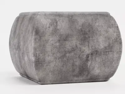 -Concrete Flower Pot V12- 3D model