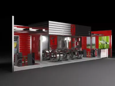 Booth Exhibition Stand a457 3D model