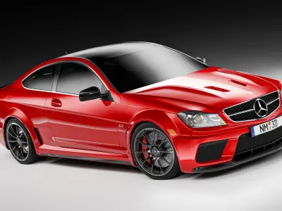 Mercedes Benz C63 AMG Black Series 2012 3D model