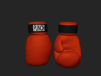 Boxing Glove Vase STL 3D Model for Printing Punch Planter Decor 3D print model