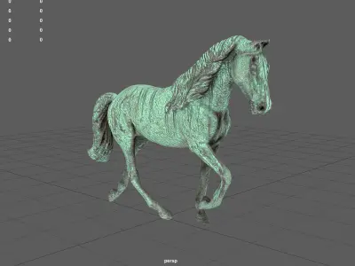 MONUMENT HORSE Low-poly 3D model