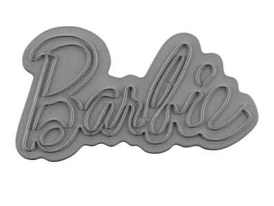Barbie Neon Sign 3D model