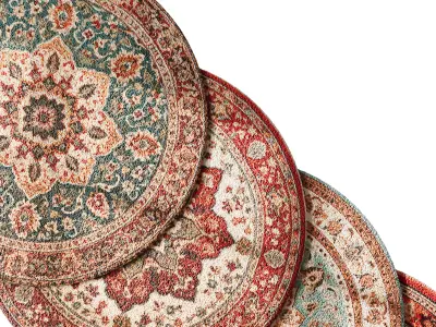 round carpet 2 3D model