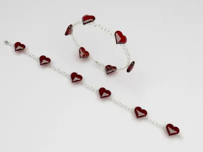Heart Bracelet 3D print model