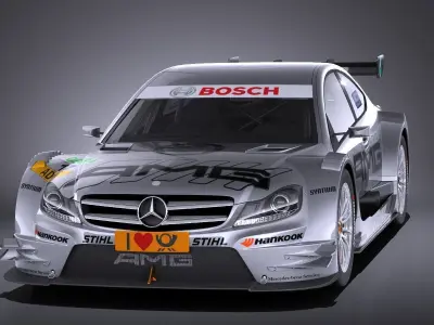 Mercedes C AMG DTM 2012 -2014 VRAY 3D model