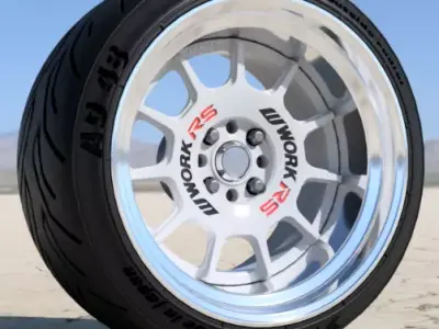 WORK EMOTION RS11 16 INCH RIMS WITH ADVAN TIRES FOR SCALE MODELS 3D print model