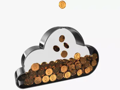 Cloud Coins Bank 3D model