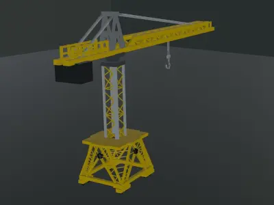Construction crane 3D model