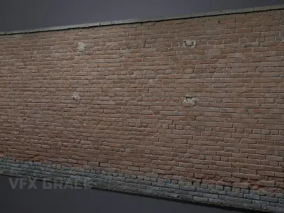 Brick Wall 003 3D model