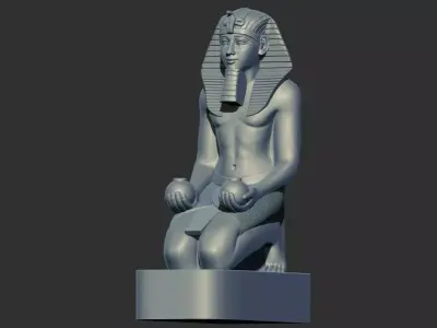 Kneeling Statue of Pharaoh Thutmose III 3d printable model 3D print model