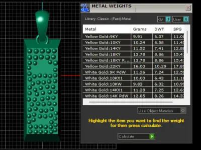 gold bar pendant 3D print model