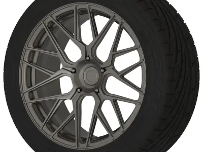 Rohana RFX10 Aftermarket Wheel Low-poly 3D model