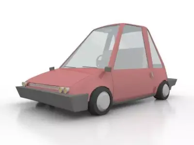 Toon Car Low-poly 3D model