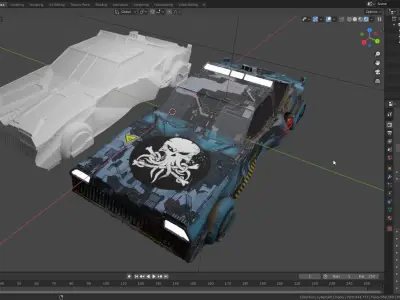 Cybercar prop car 3D model