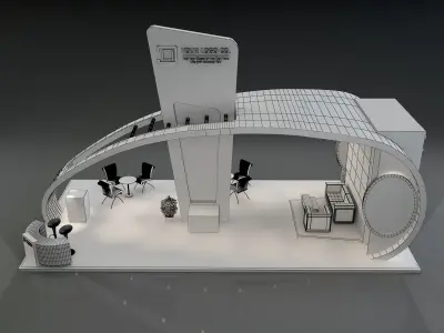 Booth Exhibition Stand a230a 3D model