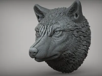 Wolf Head 3D print model