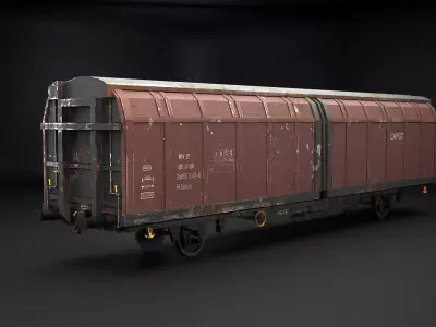 Used Hbblins Cargo Railcar Low-poly 3D model
