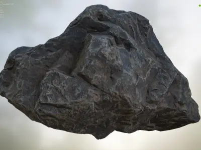 Chunky Basalt - 8K Textures - 7 Mesh Resolutions Low-poly 3D model