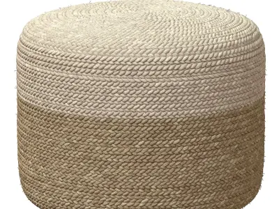  Agro Richer Home Decor Round Jute Pouf Bean Bag 3D model