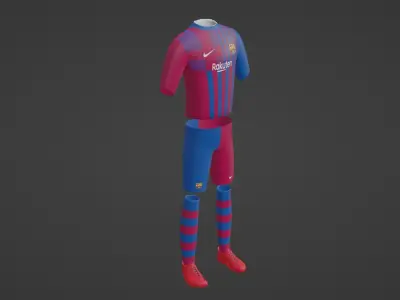 Barcelona Sportwear Low-poly 3D model