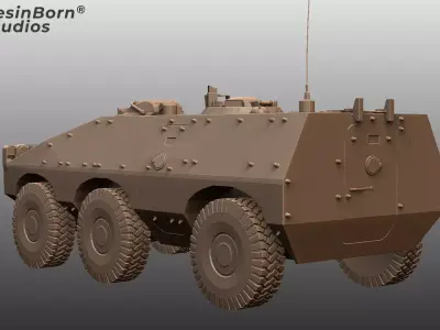 Italian Puma 6x6 Armored Personnel Carrier Recon Vehicle 3D model