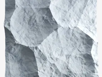 145-RockPanel ice wall art 3D model