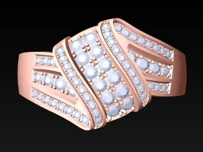 Diamond Ring - Womens Rings - N110253 3D print model