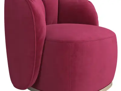 Sipario Lounge Chair 3d model Low-poly 3D model