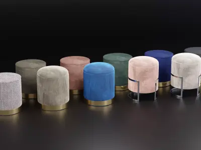 Luxury Living Room Decoration Assets Set 1 3D model