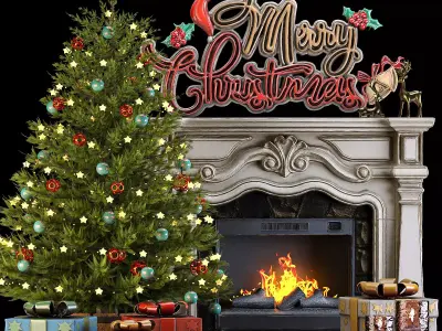 Christmas Set 3D model purchase