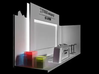 Booth Exhibition Stand a435 3D model