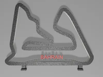 F1 Bahrain Racing Track Decor STL File Autodesk Fusion 360 3D print model