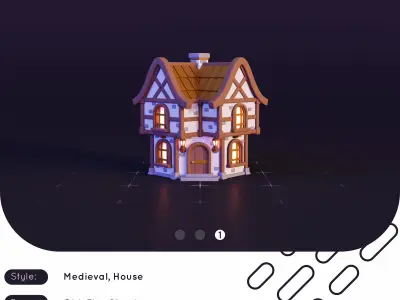 Stylized Medieval House Free 3D model