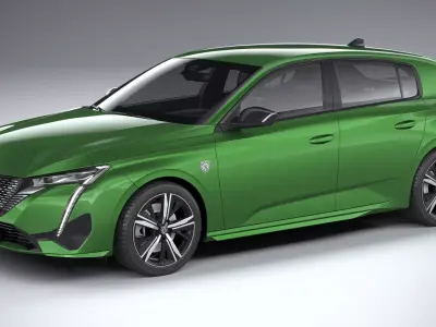 Peugeot 308 2022 3D model