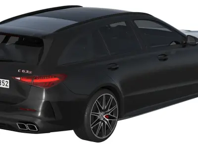 Mercedes-Benz C63 S AMG E Performance Estate 2023 3D model