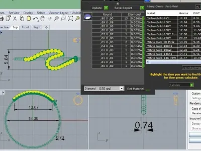 gold gems ring 3D print model