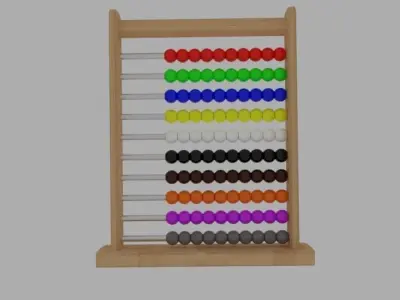 Abacus beads 3D model