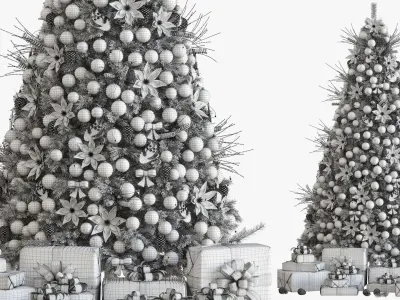 CHRISTMAS TREE DECORATIVE SET 3D model