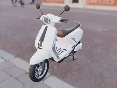 E-bike Electric Scooter Scale Model 3D model