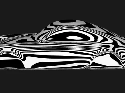 Porsche 73RSR Speedorm Model Sculpture Artwork 3D model