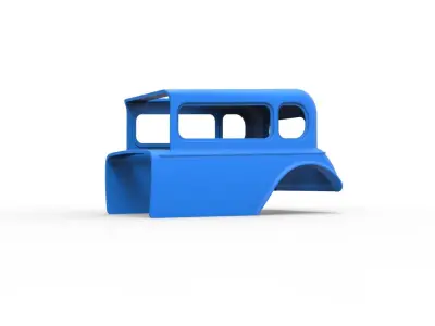 Shell model for Hot rod mud dragster Scale 1 to 12 3D print model